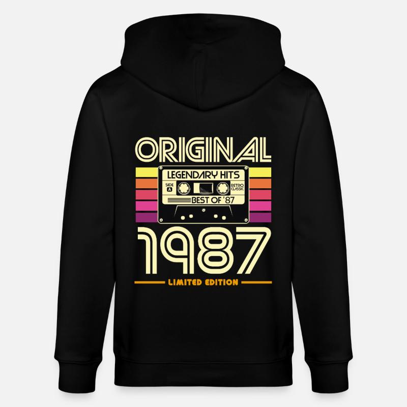 Original 1987 Cassette Retro - Veste à capuche bio CULTIVATOR Stanley/Stella Unisexe - noir