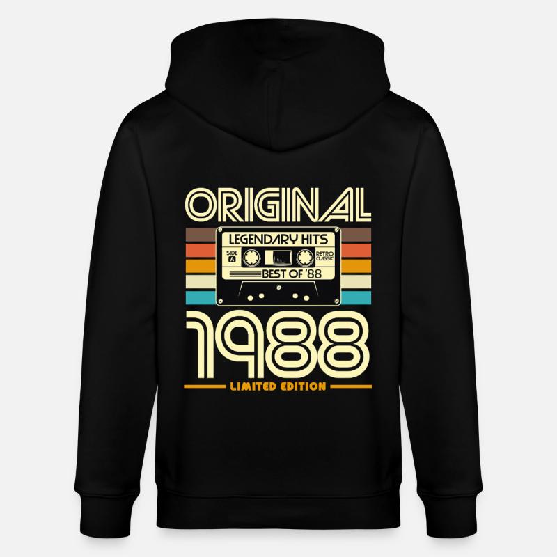 Original 1988 Retro Hits - Veste à capuche bio CULTIVATOR Stanley/Stella Unisexe - noir