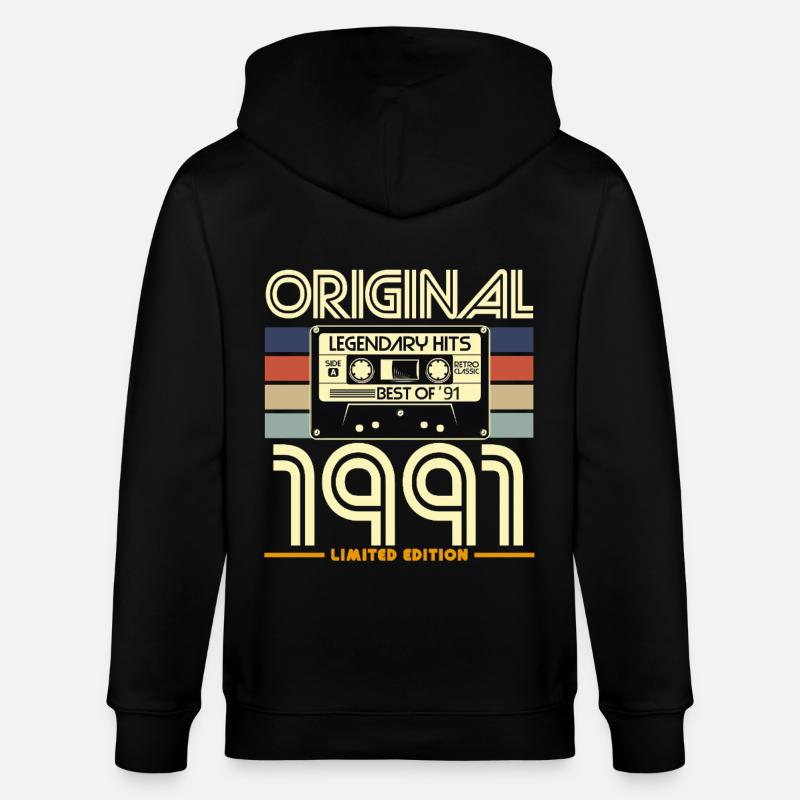 Original 1991 Retro Hits - Veste à capuche bio CULTIVATOR Stanley/Stella Unisexe - noir