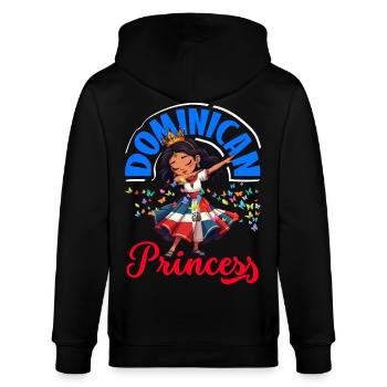 Drapeau de la République dominicaine Dom Rep Pride - Veste à capuche bio CULTIVATOR Stanley/Stella Unisexe - noir - Dos - Anna (173cm)