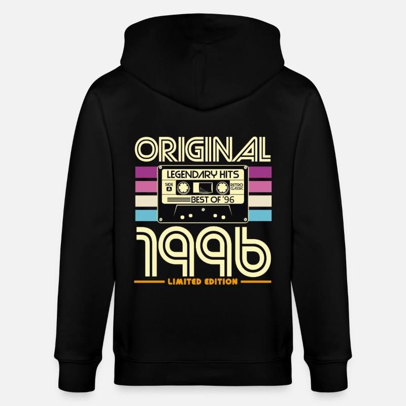 Original 1996 Cassette Rétro - Veste à capuche bio CULTIVATOR Stanley/Stella Unisexe - noir