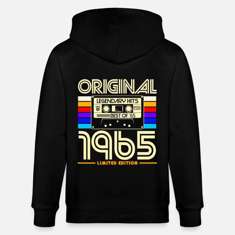 Original 1965 Cassette Rétro - Veste à capuche bio CULTIVATOR Stanley/Stella Unisexe - noir
