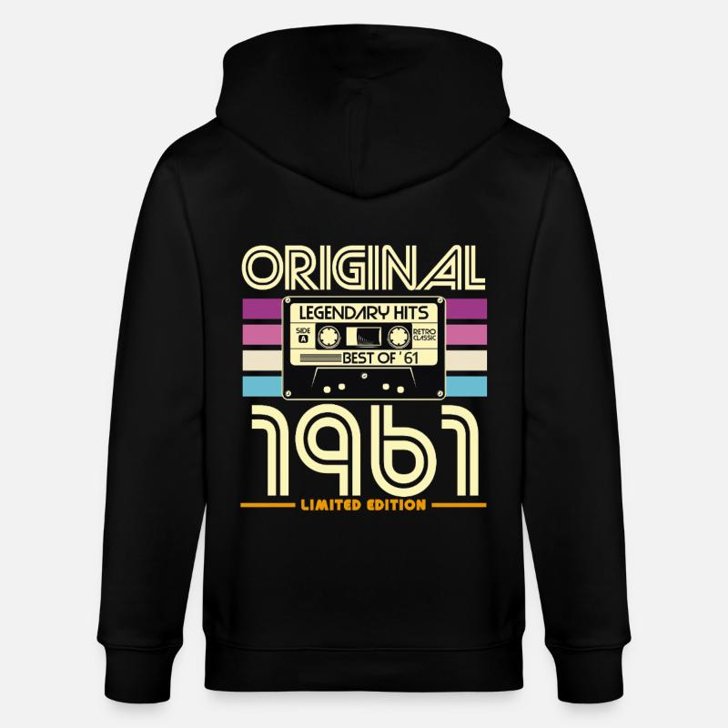 Original 1961 Cassette Rétro Edition - Veste à capuche bio CULTIVATOR Stanley/Stella Unisexe - noir