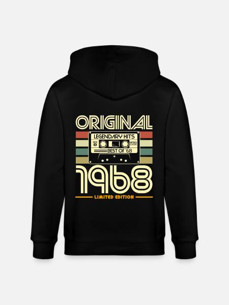 Original 1968 Cassette Retro Edition - Stanley/Stella CULTIVATOR Unisex Organic Hooded Jacket - black