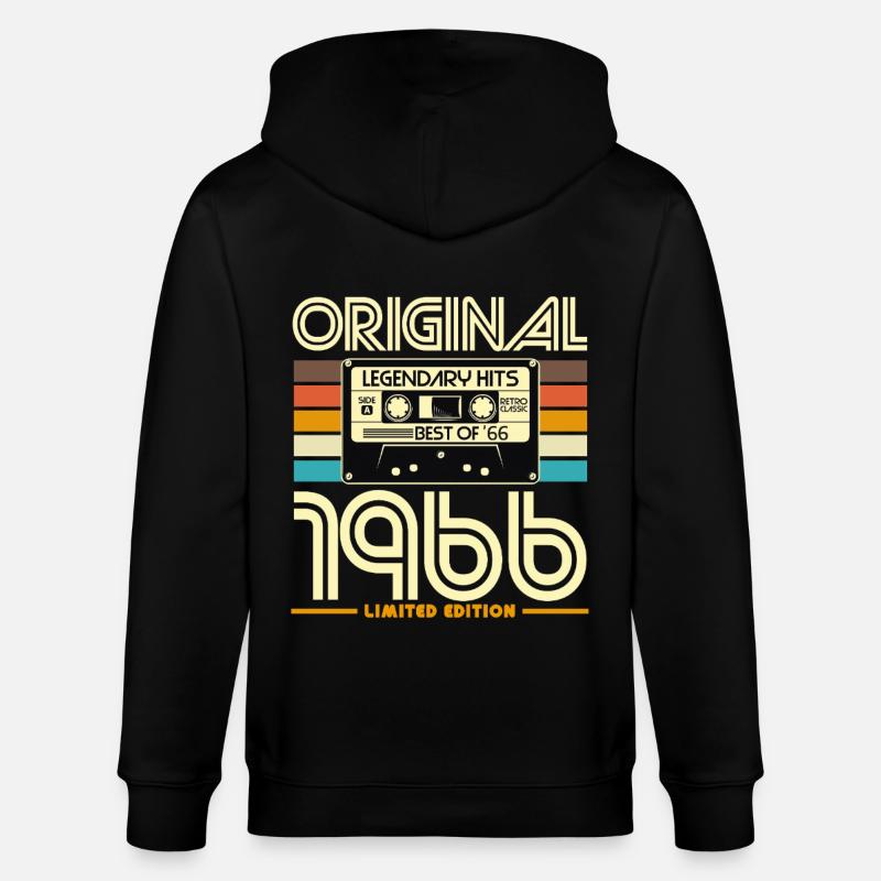 Cassette 1966 Légendes Retro - Veste à capuche bio CULTIVATOR Stanley/Stella Unisexe - noir