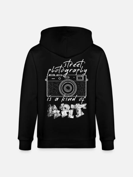 Straßenfotografie als Kunst /hell - Stanley/Stella Unisex Bio-Kapuzenjacke CULTIVATOR - Schwarz