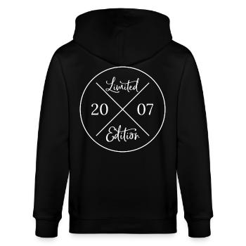 Limited edition 2007 - Geschenk 19. Geburtstag - Stanley/Stella Unisex Bio-Kapuzenjacke CULTIVATOR  - Schwarz - Hinten - Anna (173cm)