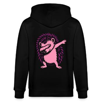 Dabbing Hérisson - Dab Dance - Cadeau - Veste à capuche bio CULTIVATOR Stanley/Stella Unisexe - noir - Dos - Anna (173cm)