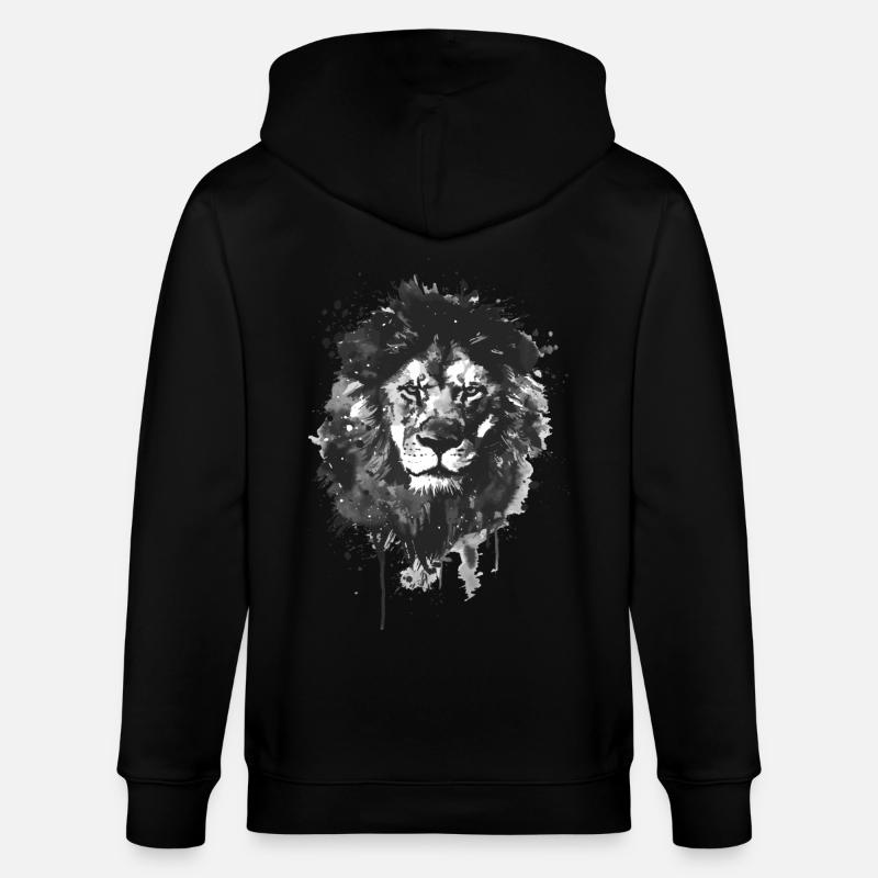 Löwe - Stanley/Stella Unisex Bio-Kapuzenjacke CULTIVATOR  - Schwarz