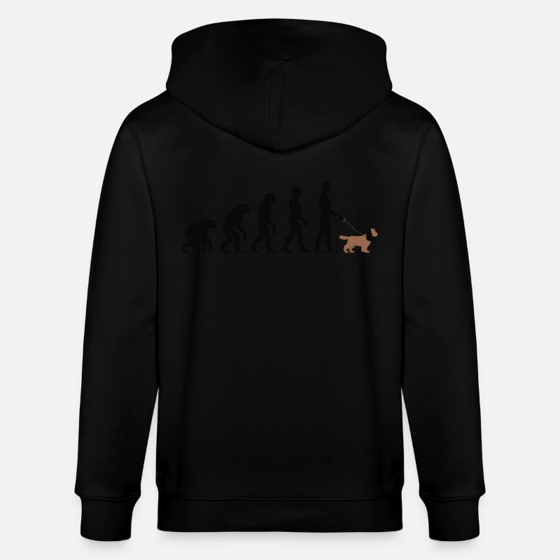 Cocker Spaniel - Stanley/Stella Unisex Bio-Kapuzenjacke CULTIVATOR  - Schwarz