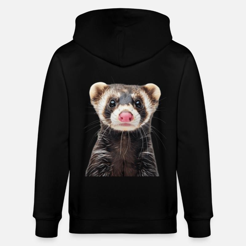 Frettchen - Stanley/Stella Unisex Bio-Kapuzenjacke CULTIVATOR  - Schwarz