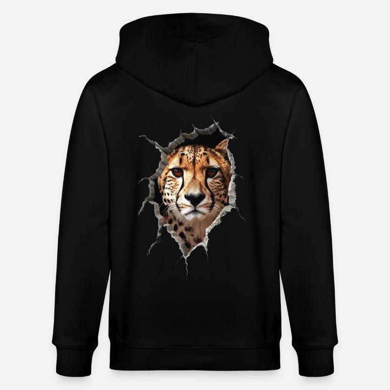 Guépard - Veste à capuche bio CULTIVATOR Stanley/Stella Unisexe - noir