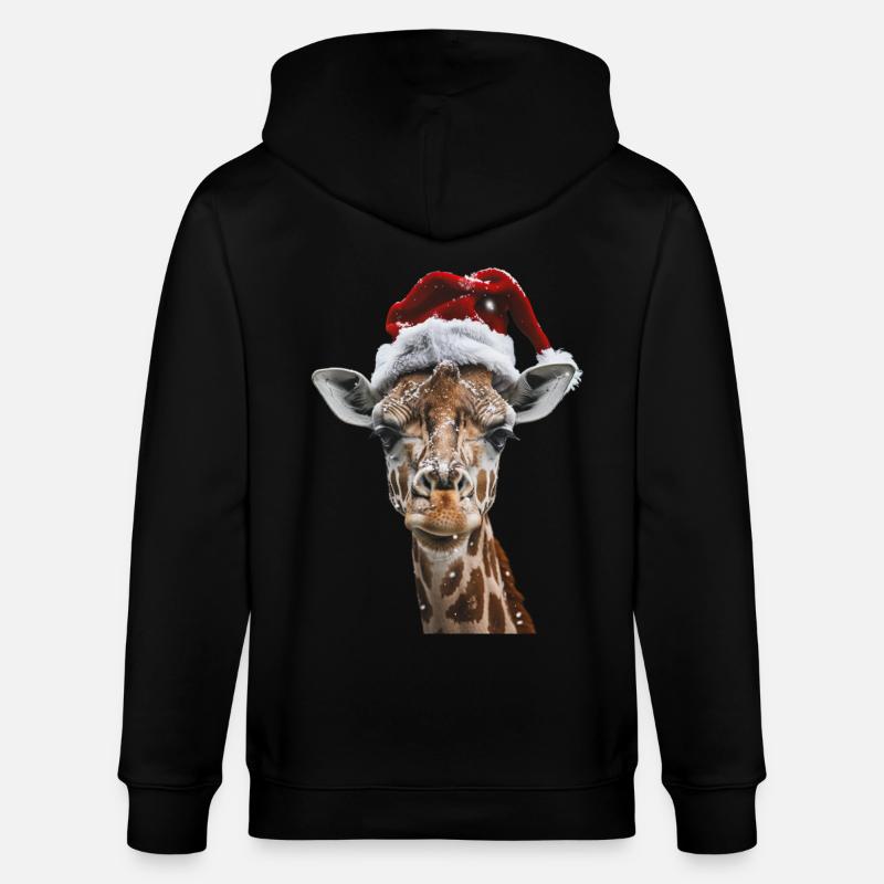 Giraffe - Stanley/Stella Unisex Bio-Kapuzenjacke CULTIVATOR  - Schwarz