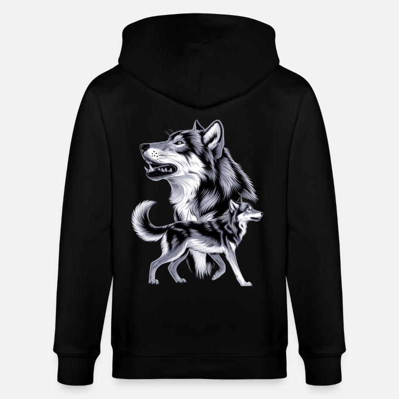 Wolf - Stanley/Stella Unisex Bio-Kapuzenjacke CULTIVATOR  - Schwarz