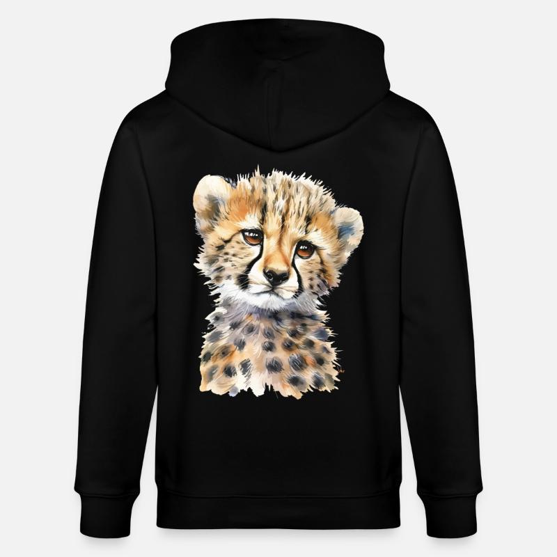 Guépard - Veste à capuche bio CULTIVATOR Stanley/Stella Unisexe - noir