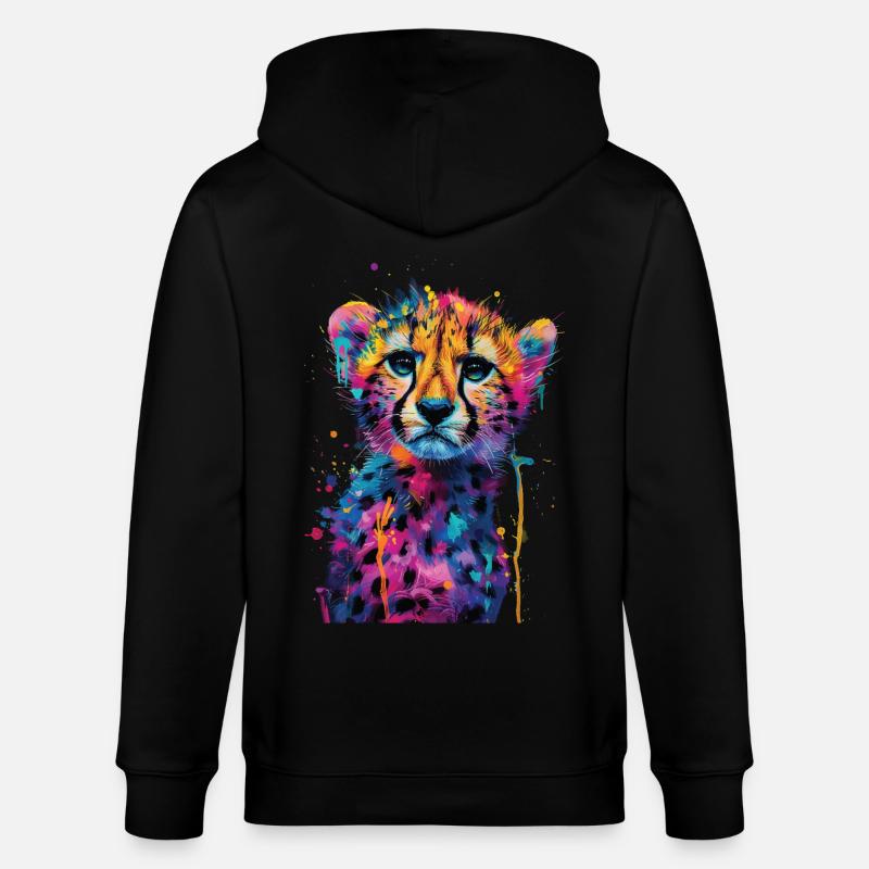 Guépard - Veste à capuche bio CULTIVATOR Stanley/Stella Unisexe - noir