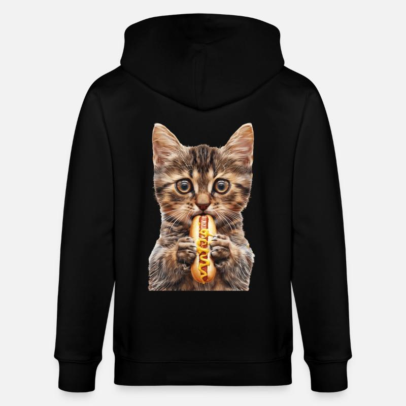 Chat - Veste à capuche bio CULTIVATOR Stanley/Stella Unisexe - noir