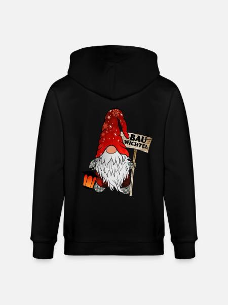 Bau Wichtel – Bauarbeiter Gnome - Stanley/Stella Unisex Bio-Kapuzenjacke CULTIVATOR - Schwarz