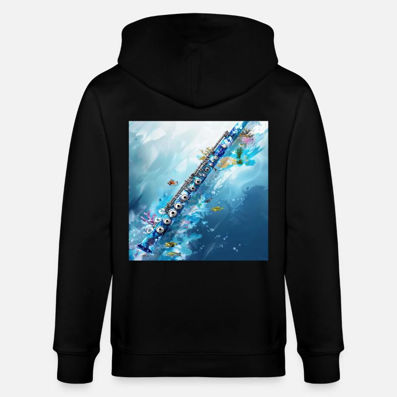 Flûte de poisson - Veste à capuche bio CULTIVATOR Stanley/Stella Unisexe - noir