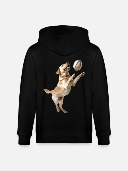 Labrador Retriever - Stanley/Stella Unisex Bio-Kapuzenjacke CULTIVATOR  - Schwarz