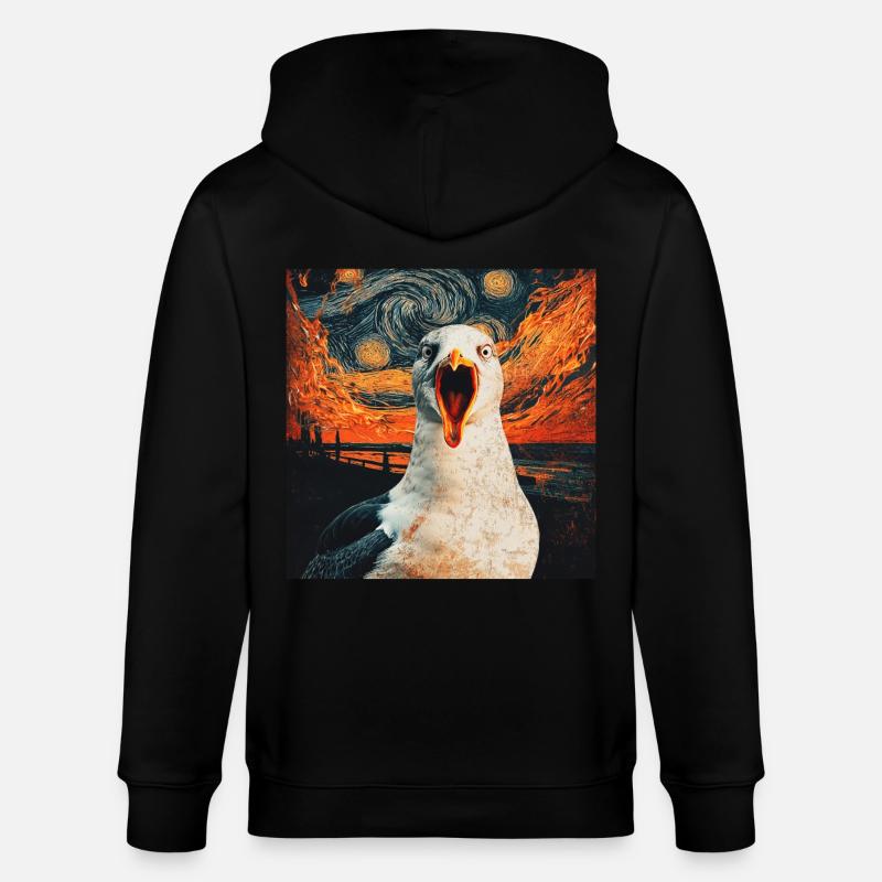 Möwe - Stanley/Stella Unisex Bio-Kapuzenjacke CULTIVATOR  - Schwarz