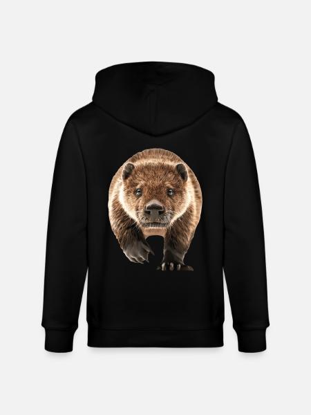 Biber - Stanley/Stella Unisex Bio-Kapuzenjacke CULTIVATOR - Schwarz