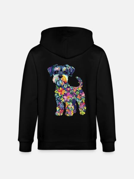 Zwergschnauzer - Stanley/Stella Unisex Bio-Kapuzenjacke CULTIVATOR - Schwarz