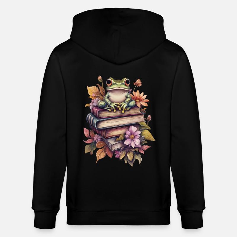 Frosch - Stanley/Stella Unisex Bio-Kapuzenjacke CULTIVATOR  - Schwarz