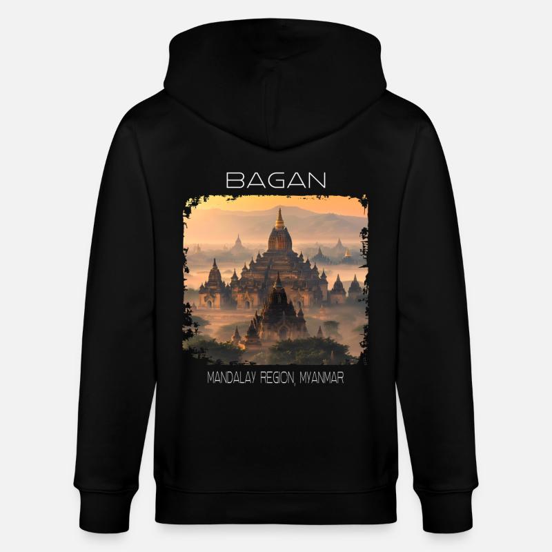 Bagan - Stanley/Stella Unisex Bio-Kapuzenjacke CULTIVATOR - Schwarz