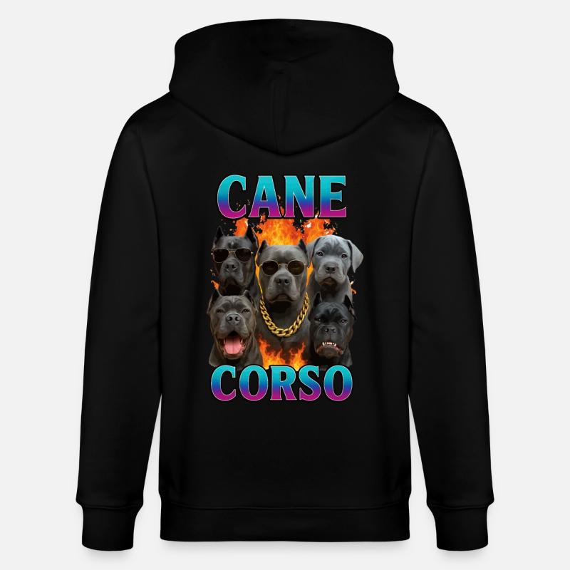 Cane Corso - Stanley/Stella Unisex Bio-Kapuzenjacke CULTIVATOR  - Schwarz