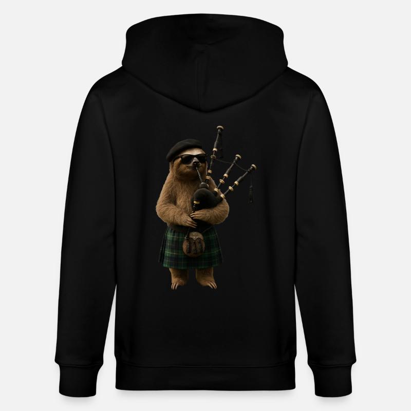 Cornemuse paresseuse - Veste à capuche bio CULTIVATOR Stanley/Stella Unisexe - noir