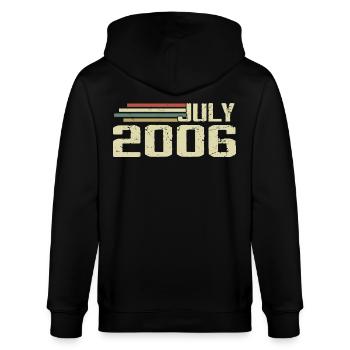 Birthday July 2006 Year 2006 July Year 2006 - Stanley/Stella CULTIVATOR  Unisex Organic Hooded Jacket - black - Back - Anna (173cm)