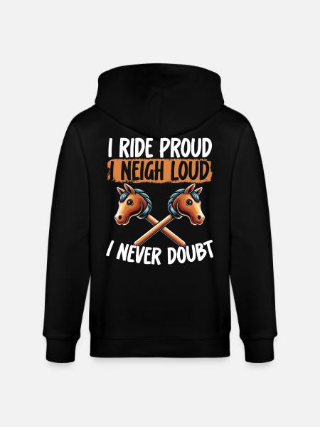 hobby horsing hobby häst häst ridning - Ekologisk luvjacka CULTIVATOR unisex från Stanley/Stella - svart