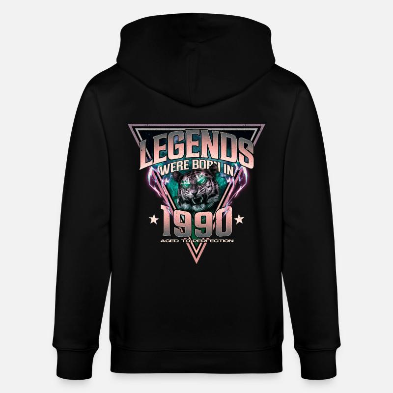 Legenden wurden 1990 geboren - Stanley/Stella Unisex Bio-Kapuzenjacke CULTIVATOR  - Schwarz