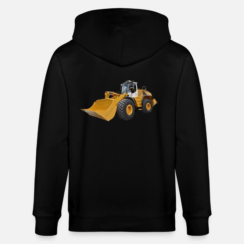 Chargeuse sur pneus - Veste à capuche bio CULTIVATOR Stanley/Stella Unisexe - noir