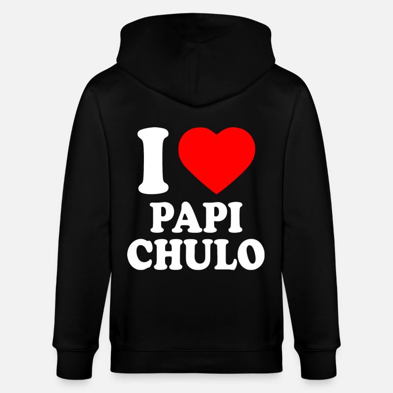 I love papi chulo - Stanley/Stella Unisex Bio-Kapuzenjacke CULTIVATOR - Schwarz