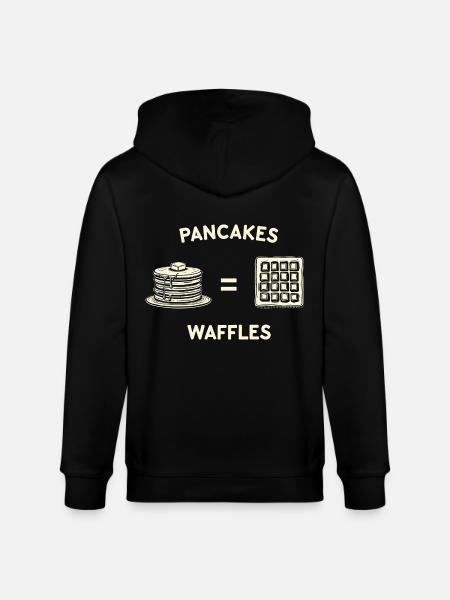 Pancakes and waffles - Stanley/Stella CULTIVATOR Unisex Organic Hooded Jacket - black