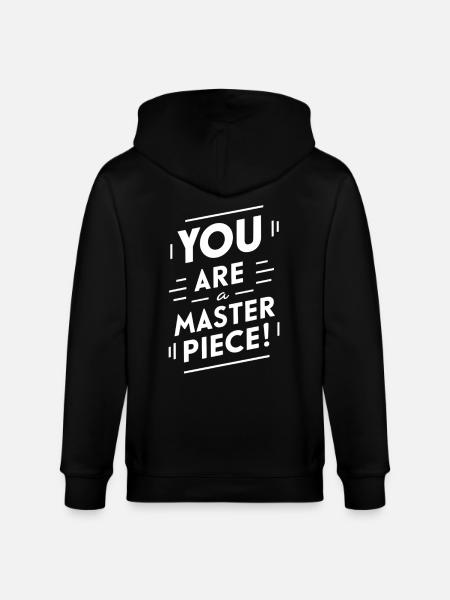 You Are a Masterpiece Motivation - Stanley/Stella CULTIVATOR  Unisex Organic Hooded Jacket - black