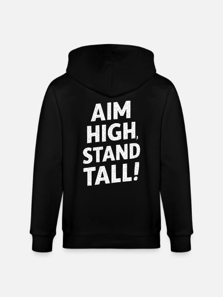 Aim High, Stand Great - Stanley/Stella CULTIVATOR Unisex Organic Hooded Jacket - black