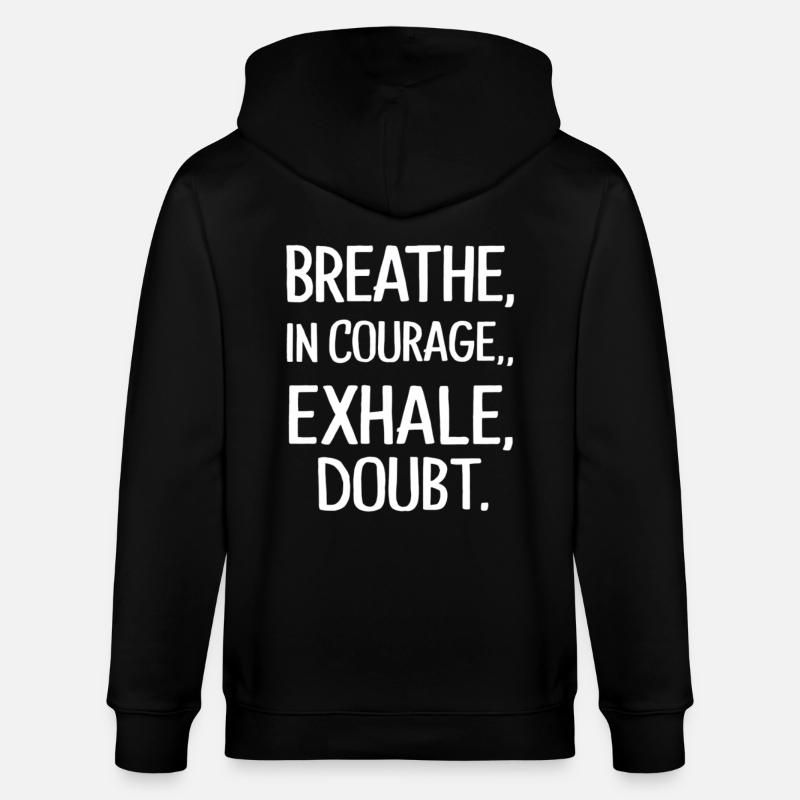 out courage a doubt - Stanley/Stella CULTIVATOR Unisex Organic Hooded Jacket - black