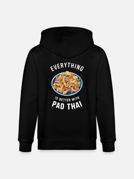 Tutto è più bello con il Pad Thai - Felpa con cappuccio ecologica unisex CULTIVATOR di Stanley/Stella - nero