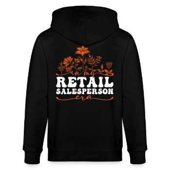 Dans mon époque de vendeur au détail motif floral - Veste à capuche bio CULTIVATOR Stanley/Stella Unisexe - noir - Dos - Anna (173cm)