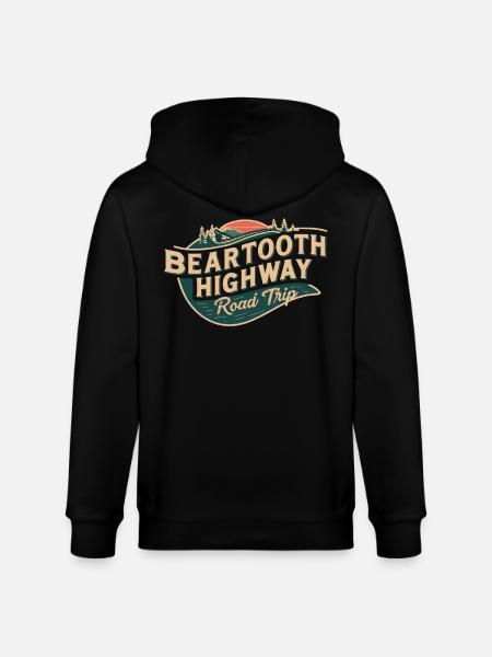 Beartooth Highway Road Trip Adventure - Stanley/Stella CULTIVATOR  Unisex Organic Hooded Jacket - black