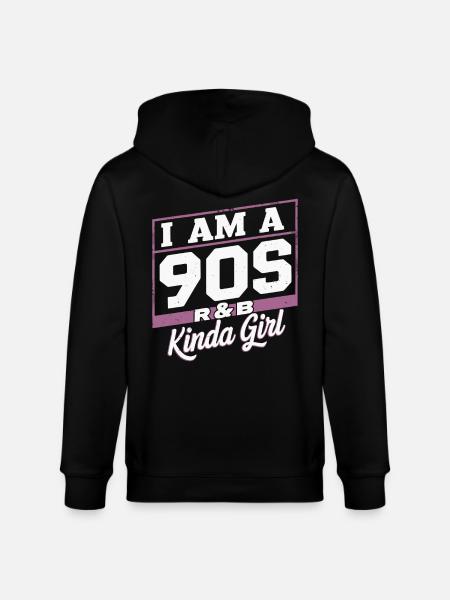 I'm a 90s R&B Kinda Girl - Stanley/Stella CULTIVATOR  Unisex Organic Hooded Jacket - black
