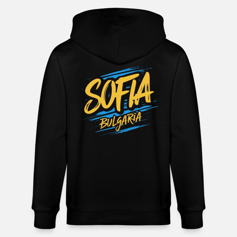 Souvenir de Sofia Bulgarie - Veste à capuche bio CULTIVATOR Stanley/Stella Unisexe - noir