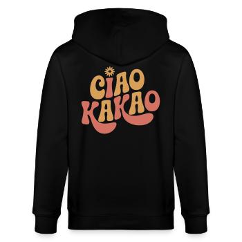 Ciao Kakao - Stanley/Stella Unisex Bio-Kapuzenjacke CULTIVATOR  - Schwarz - Hinten - Anna (173cm)