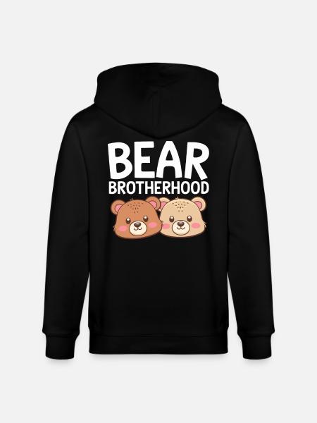 Bears Groups Design Bears Brotherhood - Stanley/Stella CULTIVATOR Unisex Organic Hooded Jacket - black
