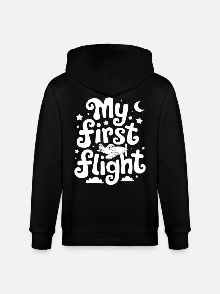 My First Flight Imaginative Adventure - Stanley/Stella CULTIVATOR Unisex Organic Hooded Jacket - black