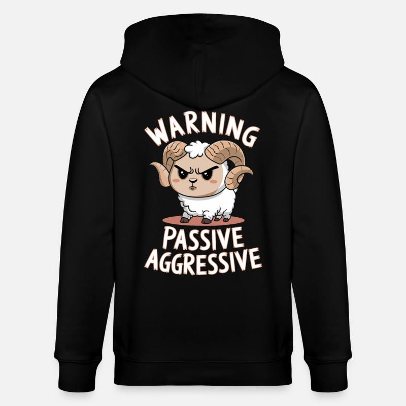 Warning Passive Aggressive - Stanley/Stella Unisex Bio-Kapuzenjacke CULTIVATOR - Schwarz