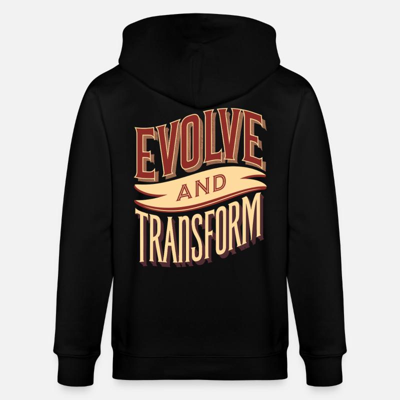 Evolve and Change: Inspiring - Stanley/Stella CULTIVATOR Unisex Organic Hooded Jacket - black